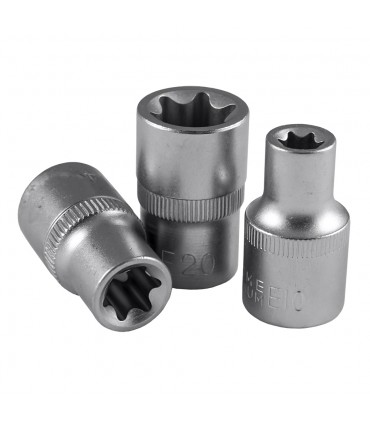 Douille 1/2" torx E12 court JBM